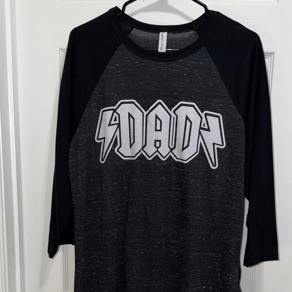 Bella Canvas Black ⚡️DAD⚡️ Raglan Tee
